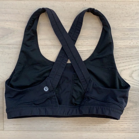 Lululemon black cross strap bra - Picture 2 of 4
